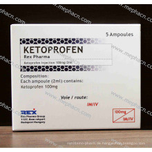 Ketoprofen Injektion 100mg / 2ml, Ketoprofen für Injektion